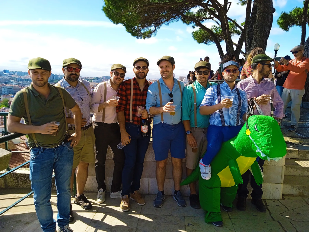 bachelor or bachelorette party in Lisbon with a private eco tuk tuk tour1