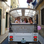 bachelor or bachelorette party in Lisbon with a private eco tuk tuk tour3